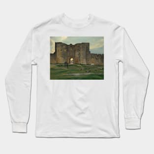 Porte de la Reine at Aigues-Mortes by Frederic Bazille Long Sleeve T-Shirt